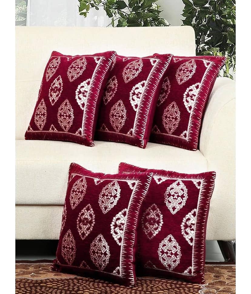 BELLA TRUE Set of 5 Cushion Covers Abstract Themed ( 40 x 40 )