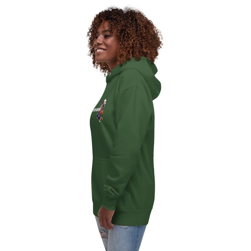 Clothikoo Premium Hoodie (Bottle Green Colour, Wolf Print) view 9