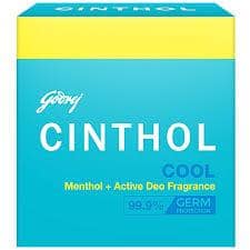 Cinthol Cool Menthol + Active Deo Fragrance Soap, 99.9% Germ Protection, 125 G (Pack Of 3)