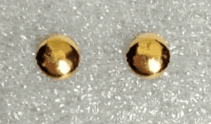 Gold Plated Green and Pink Stone Stud Earrings view 3