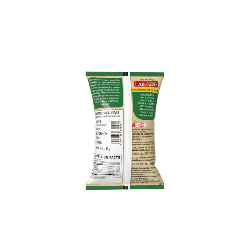 Allwaze White dried peas 1kilogram view 3