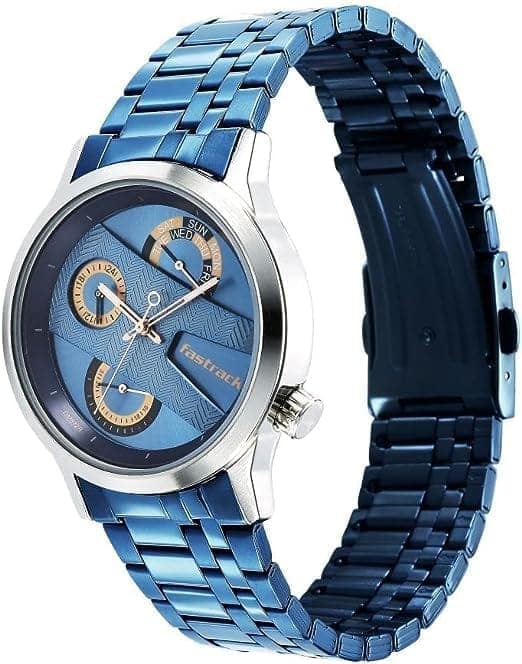 Fastrack Exuberant Analog Blue Dial Men's Watch-3281KM02, Blue view 5