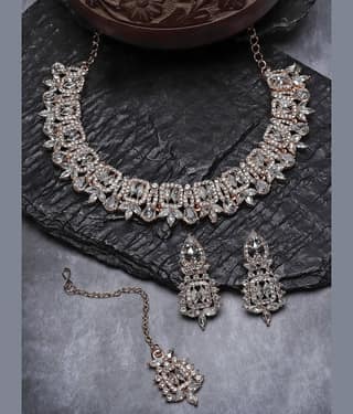 Sukkhi Rose Gold Alloy Necklace Set ( Pack of 1 )