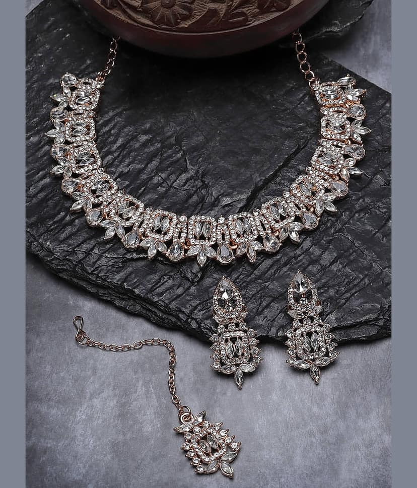 Sukkhi Rose Gold Alloy Necklace Set ( Pack of 1 )