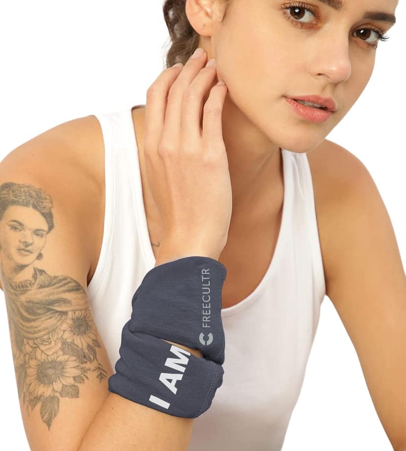 FREECULTR Unisex Bamboo Bandana, Anti Microbial Super Soft & Comfort Fit, Breathable Multipurpose Headband, Face Mask for Dust Protection and Sun - Size Printed Pack of 2-Sand, Charcol view 5