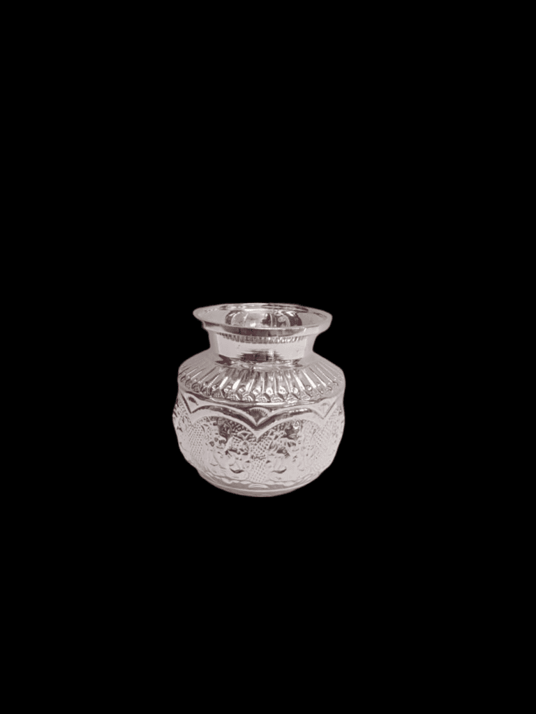 Ashtalakshmi Chembhu Silver Kalash for Puja (5 inch)