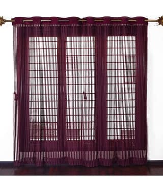 Sai Arpan Solid Transparent Eyelet Curtain 5 ft ( Pack of 1 ) - Multicolor