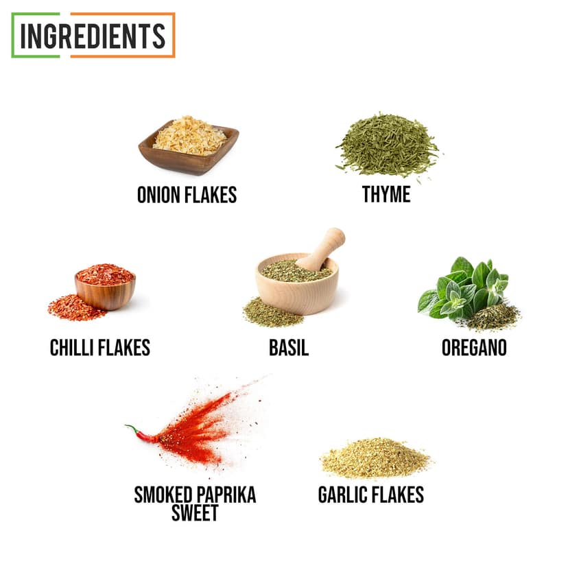 Chef Urbano Spice Mixes Pizza Seasoning Sprinkler 30 Gms (MRP: Rs. 125/-) view 4