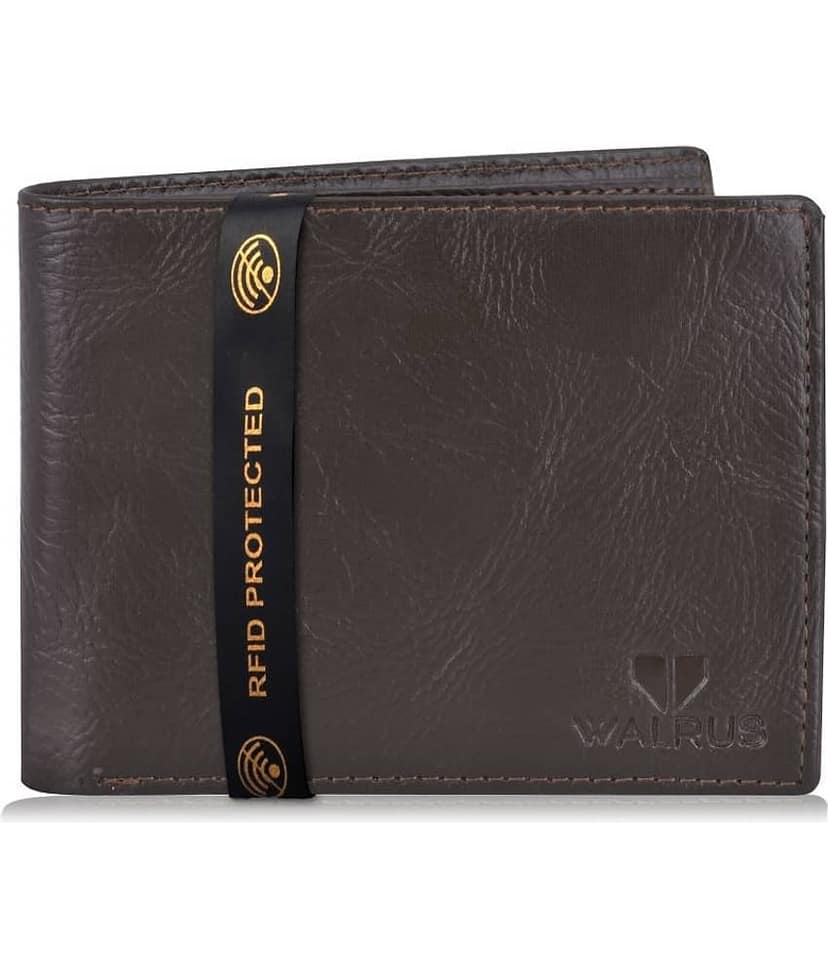 Walrus Faux Leather Brown Casual Regular Wallet