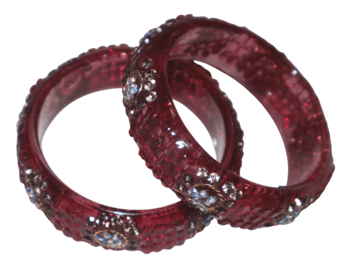 Elegant Bangles with Sparkling Embellishments view 4