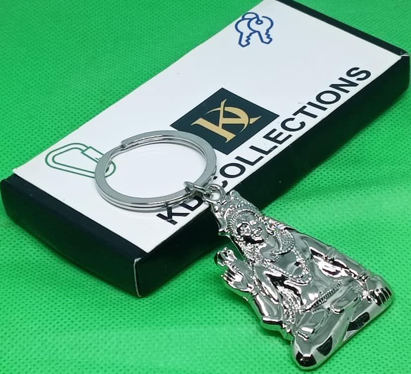 KD COLLECTIONS Lord Shiva Shankar Bholenath Mahadev Mahakaal Adiyogi Keychain Combo – Silver Black – Pack of 2 Keychains view 2