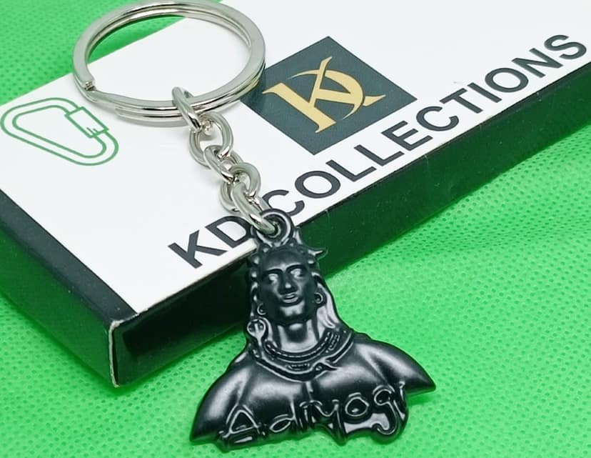 KD COLLECTIONS Lord Shiva Shankar Bholenath Mahadev Mahakaal Adiyogi Keychain Combo – Silver Black – Pack of 2 Keychains view 3