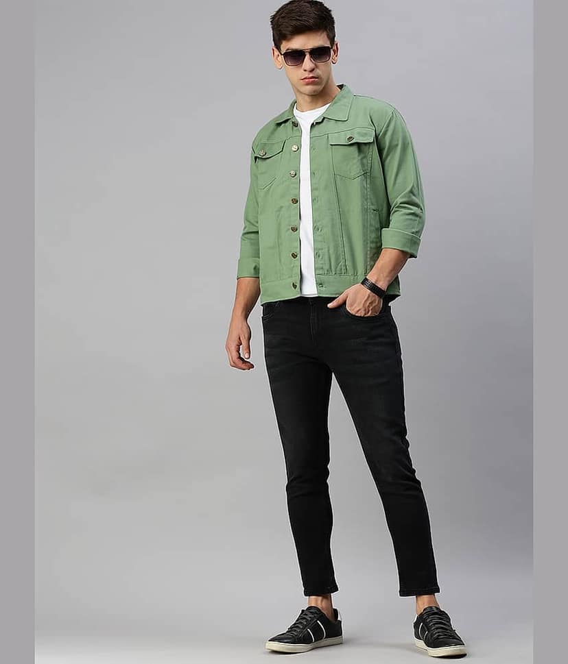 VOGATI Denim Men's Denim Jacket - Navy ( Pack of 1 ) view 4