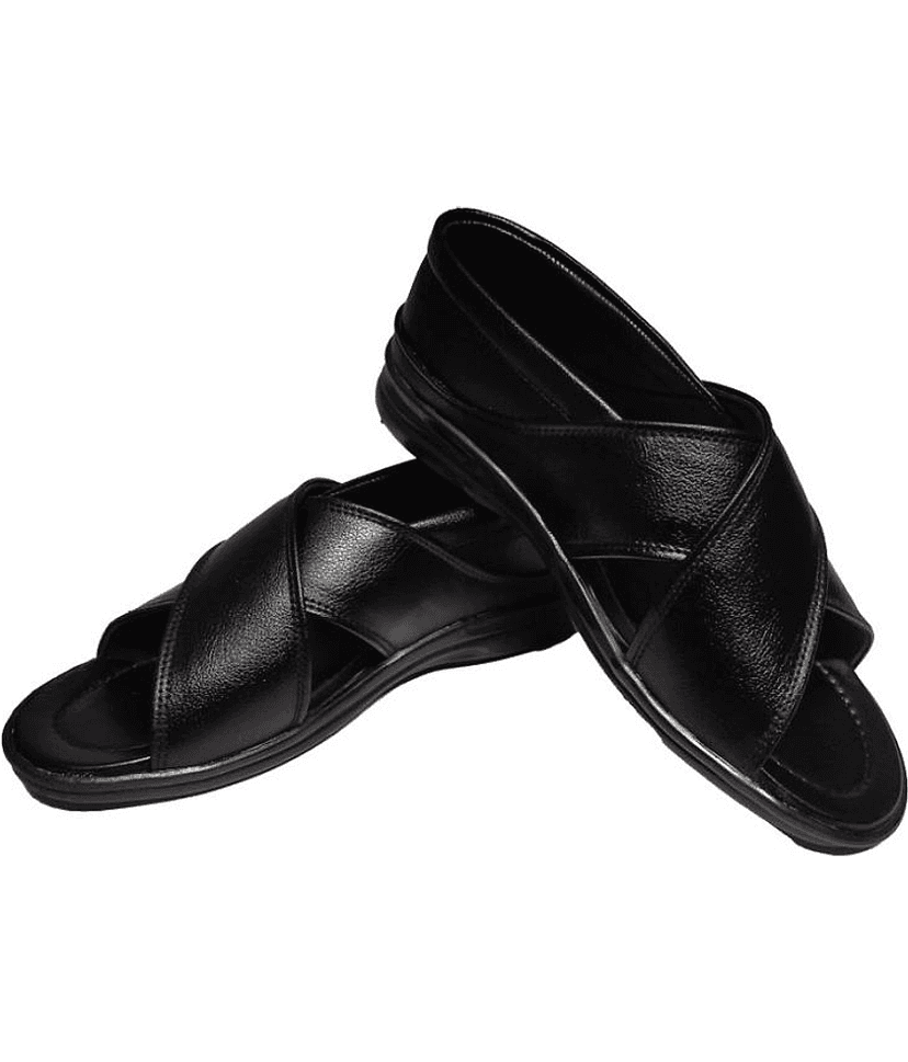 RAGE GAZE - Black Men's Sandals