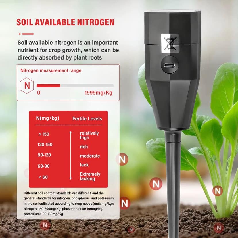3-in-1 Soil Nutrient Meter- Portable NPK Analyzer view 4