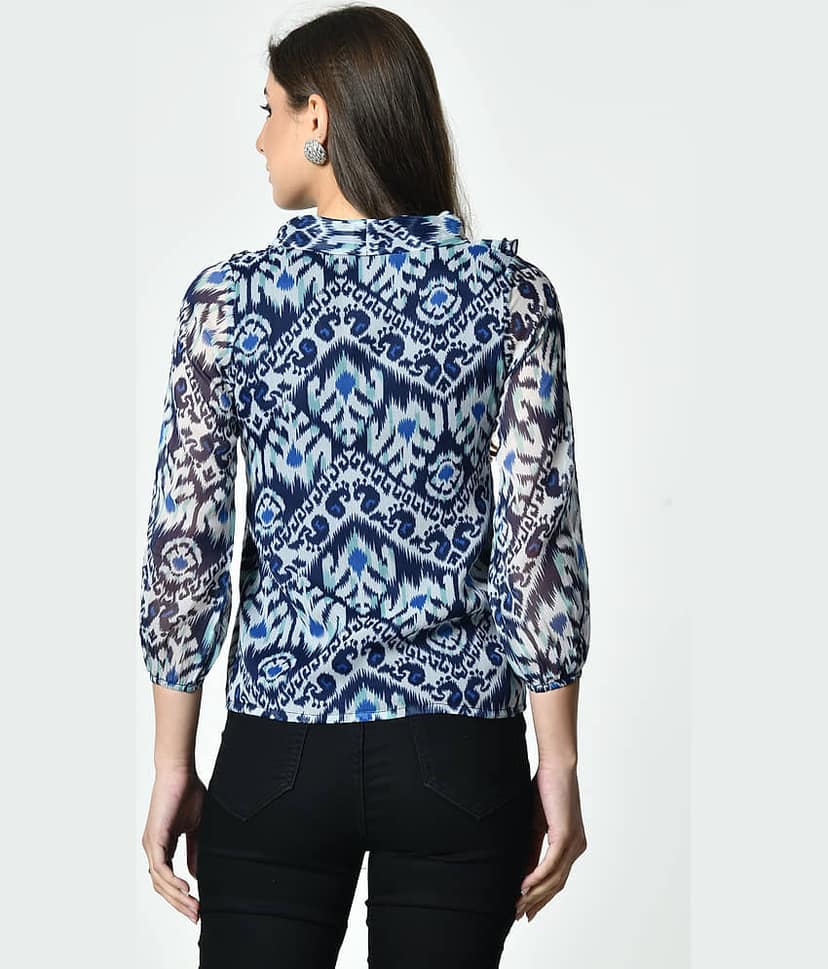 ALL WAYS YOU Women's Chiffon Regular Top ( Multicolor ) view 2