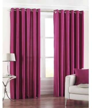 Homefab India Plain Semi-Transparent Eyelet Door Curtain 6ft (Pack of 2) - Maroon