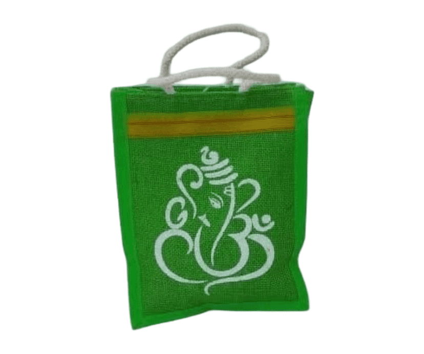 Mini Jute Bag For Return Gift (Green)