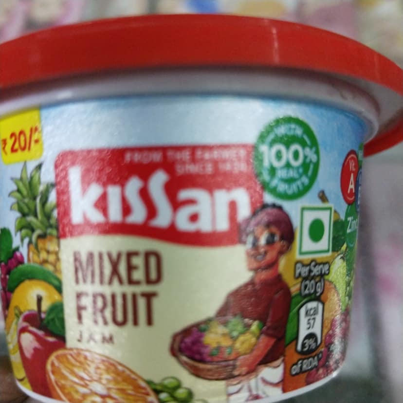 Kissan mixed fruit jam in cup