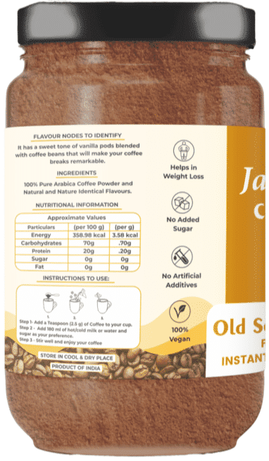Jaipour Coffee Vanilla, 60 gm Glass Jar view 2