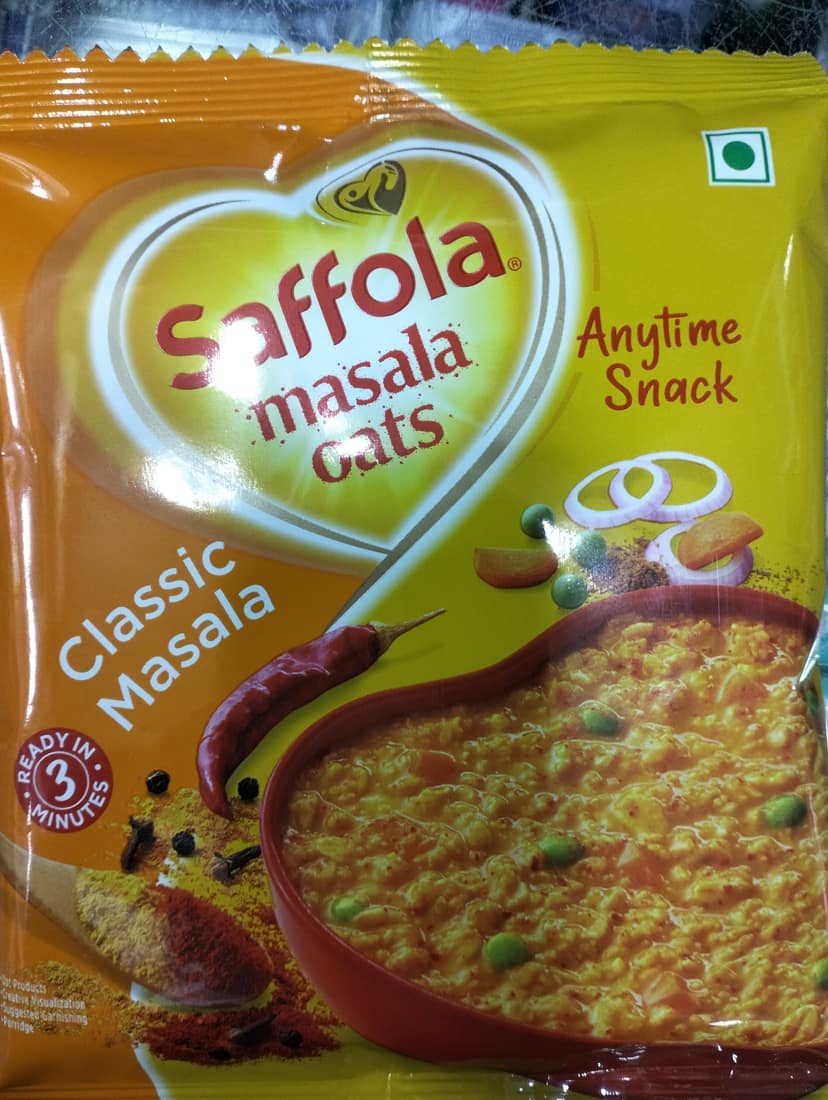 Saffola Masala Oats Classic 3 masala Anytime Snack