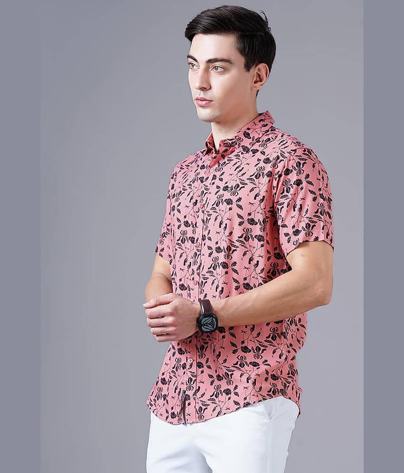 Paul Street - Pink Rayon Slim Fit Men's Casual Shirt ( Pack of 1 ) view 3