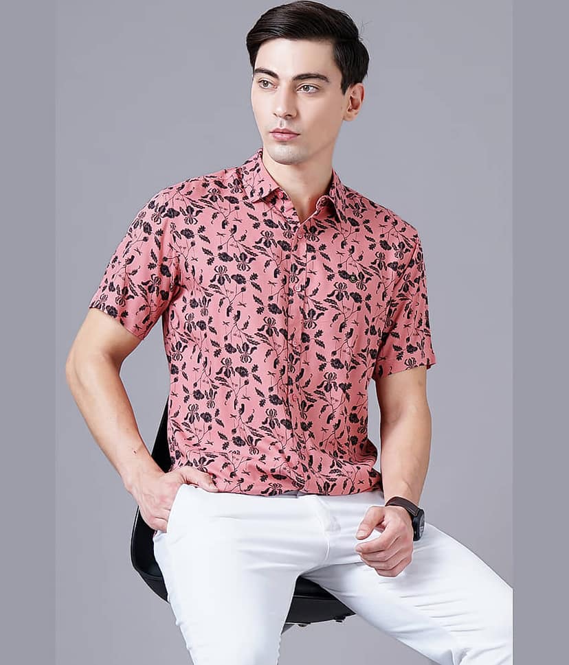 Paul Street - Pink Rayon Slim Fit Men's Casual Shirt ( Pack of 1 ) view 6