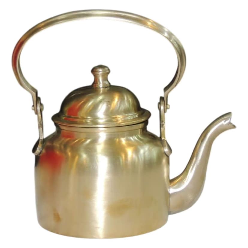 Brass Tea Kettle | Vintage Kitchen Decor & Serveware, Height : 5.2 Inch (BCMAS201 A) view 2