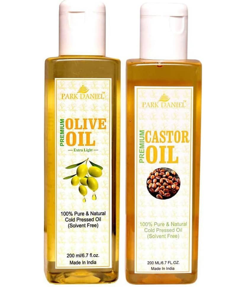 Park Daniel 100% Pure & Natural Olive & Castor Oil Hair Oil 200 mL Pack of 2