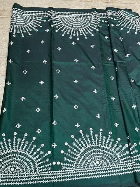 Blended Gujrati Silk Stitch Bottle Green view 4