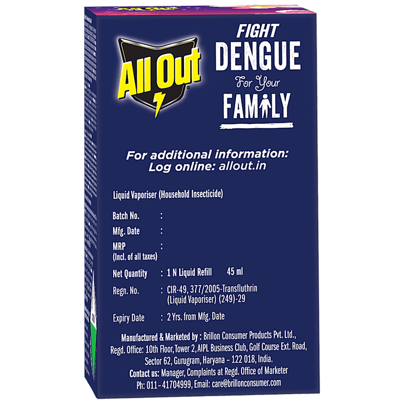 All Out Ultra Mosquito Repellant Refill, Floral Fragrance, 45 Ml view 2