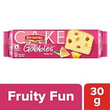 BRITANNIA CAKE GOBBLES FRUITY 30G
