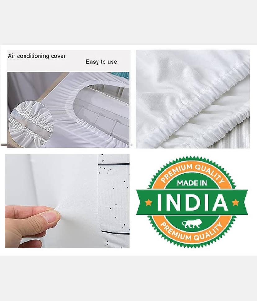 Sahaj Creation Single Poly-Cotton Pink AC Cover for 1.5 Ton Split AC view 2