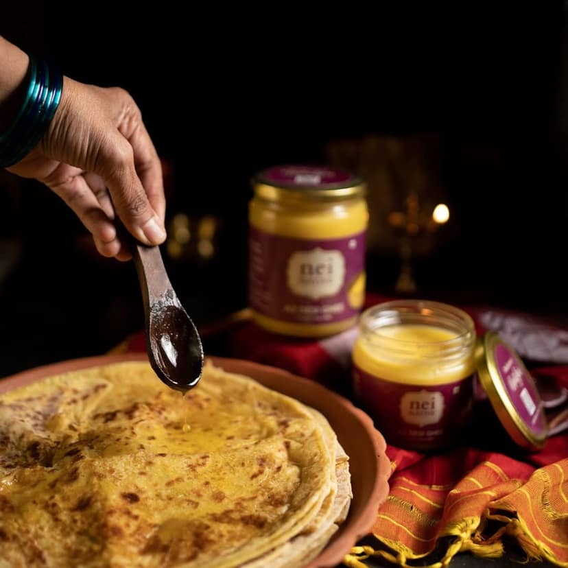 NeiNative A2 Ghee Bilona Method Ghee- A2 Cow Desi Ghee - A2 Cow Ghee Pure Cultured Desi Cow Ghee- Pure Ghee-Glass Bottle Bilona Ghee - Better Digestion and Immunity - Everyday Ghee (250ML) view 8
