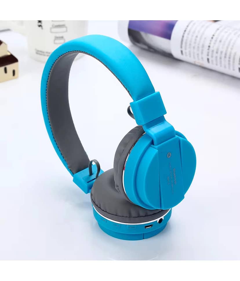 Neo HEDU SH12 Bluetooth Bluetooth Headphone On Ear 2 Hours Playback Active Noise cancellation IPX4(Splash & Sweat Proof) Blue view 2