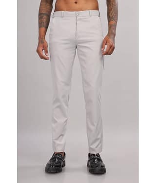 RAGZO Regular Flat Men's Formal Trouser - Grey ( Pack of 1 )