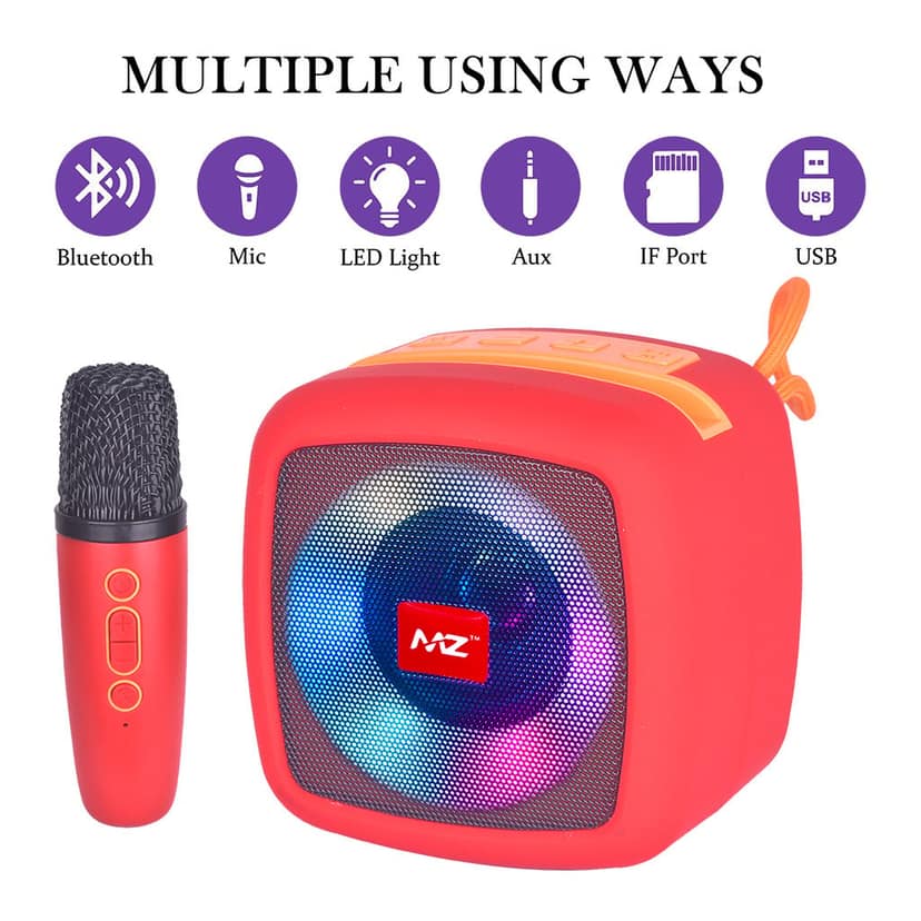MZ Speaker with Mic | Portable Bluetooth Speaker | Speaker for Kids & Adults | Speaker With Mic | Speaker With Microphone | Bluetooth Speaker | Best Bluetooth Speaker | Portable Speaker view 3