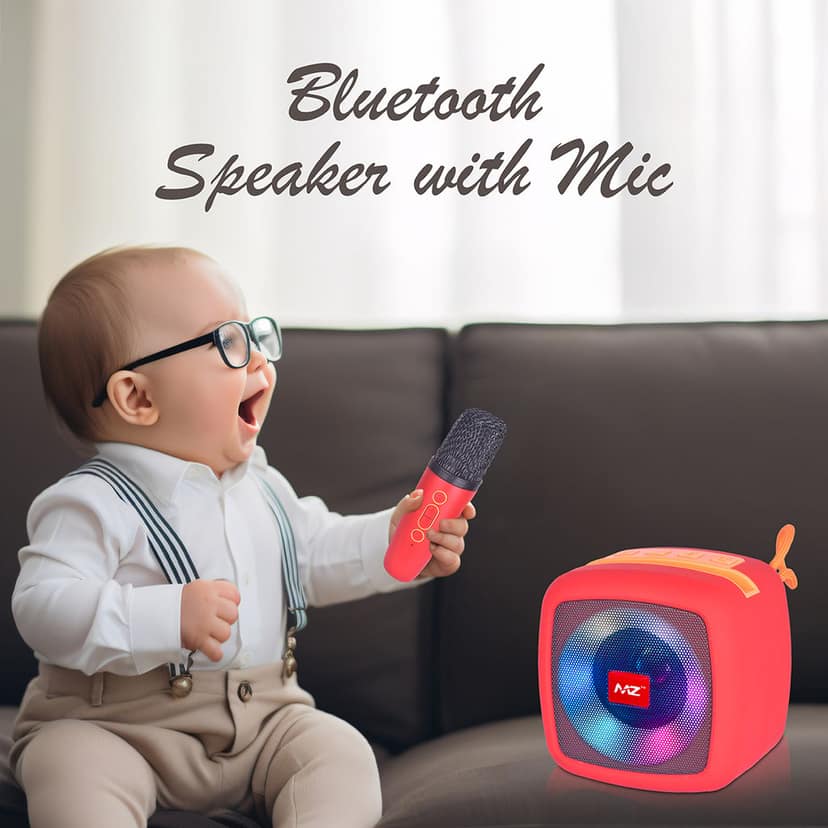 MZ Speaker with Mic | Portable Bluetooth Speaker | Speaker for Kids & Adults | Speaker With Mic | Speaker With Microphone | Bluetooth Speaker | Best Bluetooth Speaker | Portable Speaker view 5
