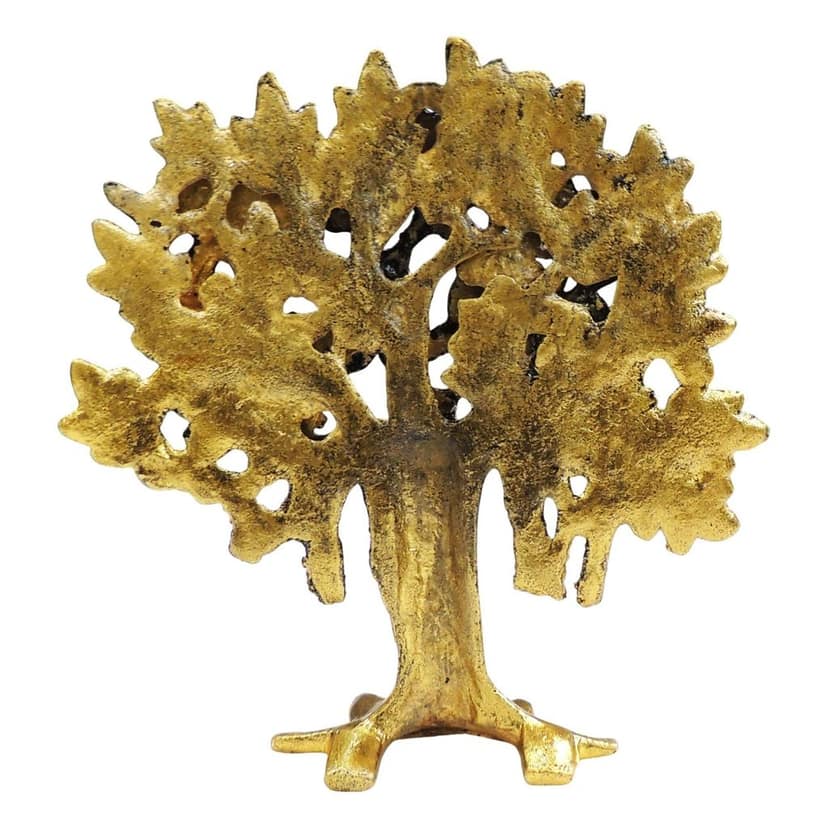 Aluminium Kalpavriksha Tree Statue | Vastu Home Decor, Height : 8 Inch (ASMAS534 G) view 3