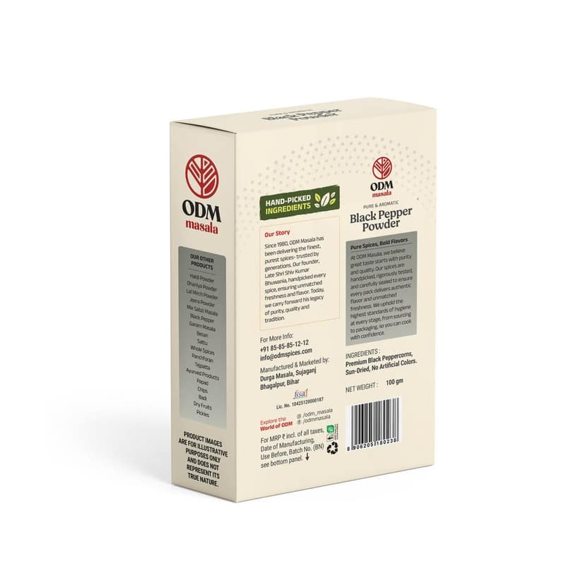 ODM Masala Black Pepper Powder (Kali Mirch Powder) - Freshly Ground view 2