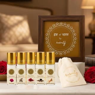 Rareity Box Set of 5 Ittar | Collection of 5 Captivating Aromas | Alcohol-Free Natural Ittars | Ideal Gift Set for Men & Women | Long-Lasting Fragrance