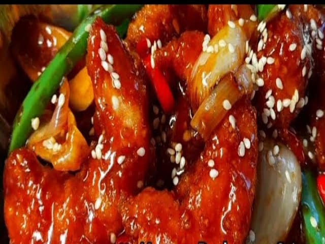 Korean barbeque crispy prawn