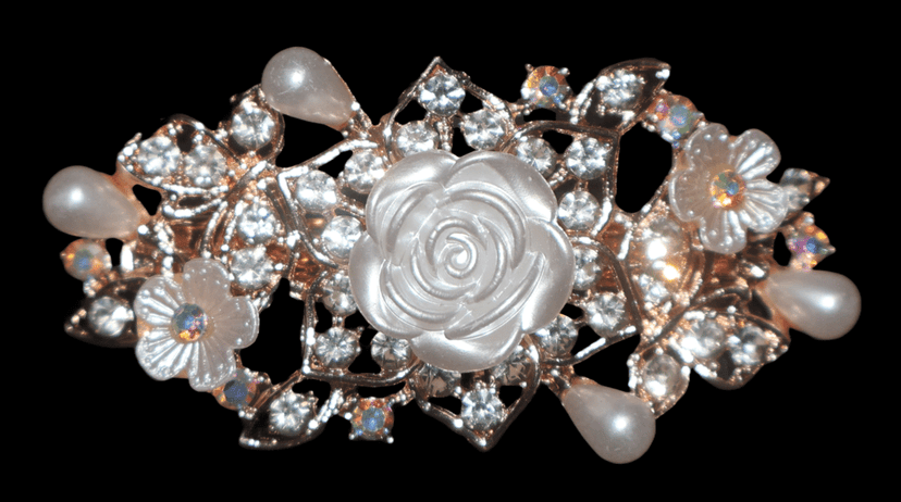 Elegant Pearl & Crystal Embellished Hair Accessory