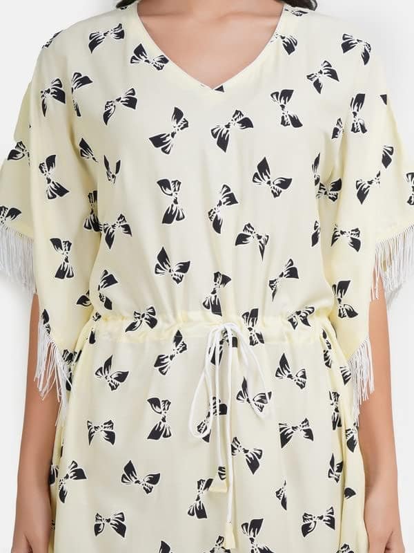 KOI SLEEPWEAR Kaftan with Beautiful Bow-Print view 9