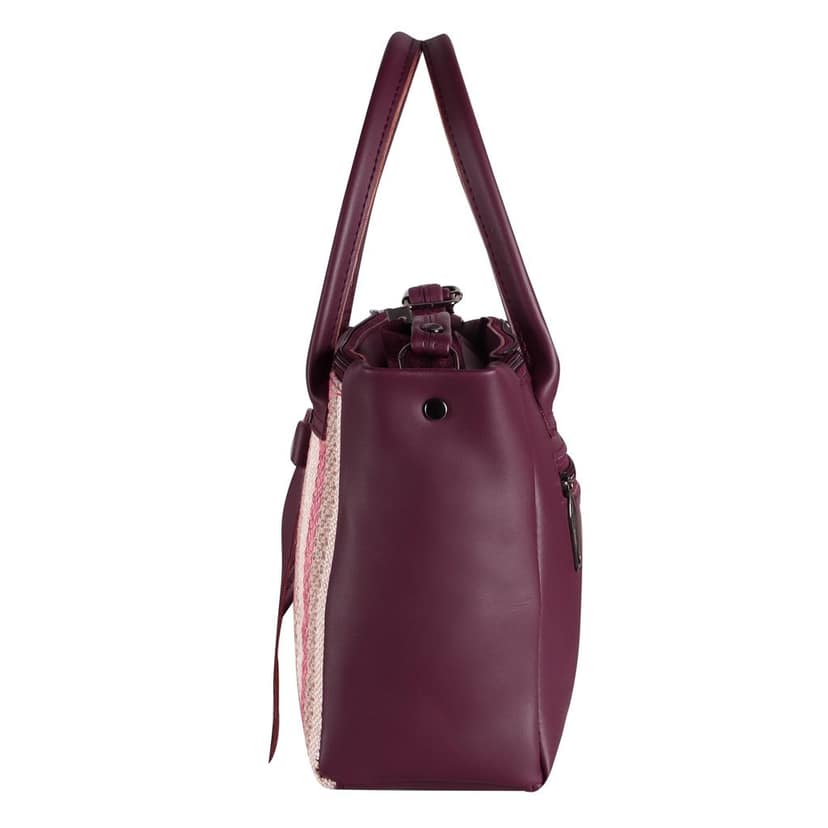 Purple Glamorous Faux Leather Handbag For Women And Girls HB23 view 7