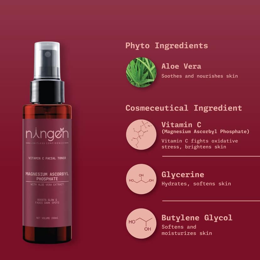 Vitamin C Face Toner | Facial Toner for Glow & Even Skin Tone | Glow Boosting Toner for Facial Skin view 2
