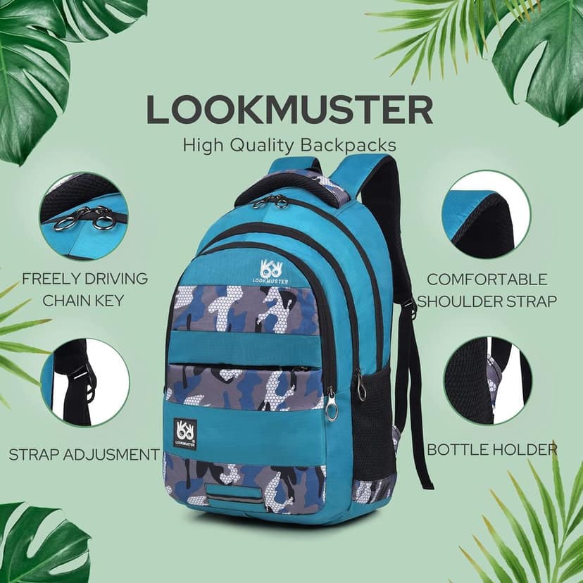 LOOKMUSTER 30 Litres Water Resistance Polyester Laptop Backpack view 7