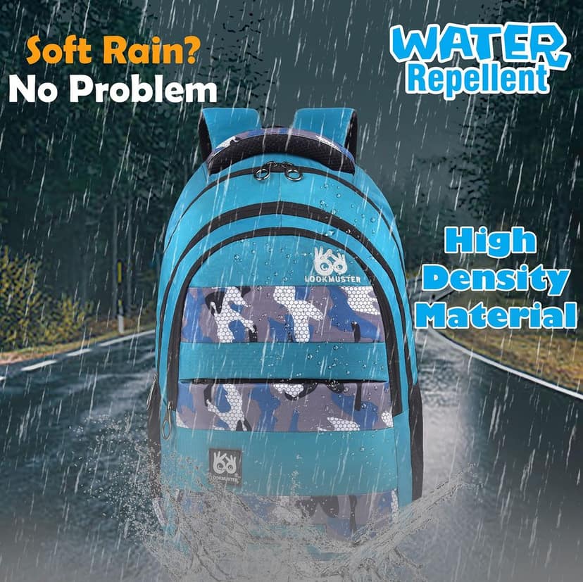 LOOKMUSTER 30 Litres Water Resistance Polyester Laptop Backpack view 8