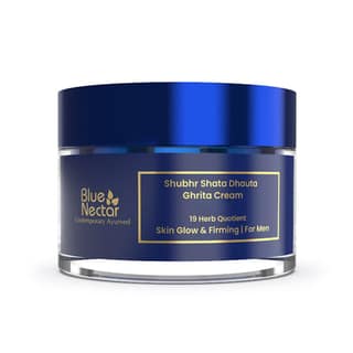 Blue Nectar Shata Dhauta Ghrita Cream for Men | Glow Skin Face Moisturiser Blue Nectar Shata Dhauta Ghrita Cream for Men | Glow Skin Face Moisturiser - 50 g (Pack of 1)