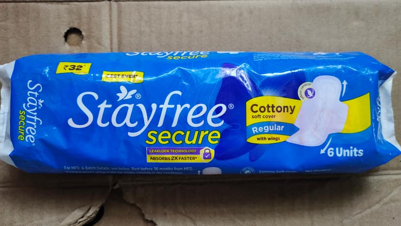 Stayfree secure cottony regular with wings 6 pcs